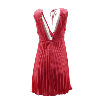 Pink Solid Midi Dress
