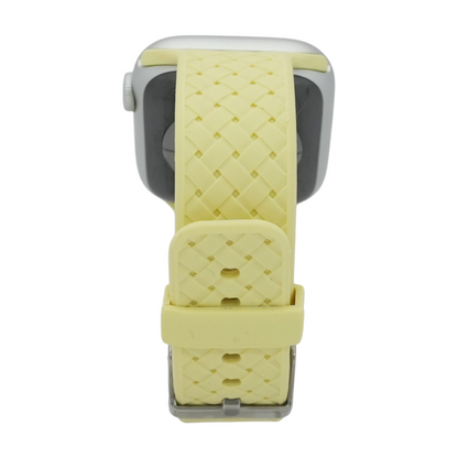 45mm Series 9 Silver Smartwatch Yellow Band Small
