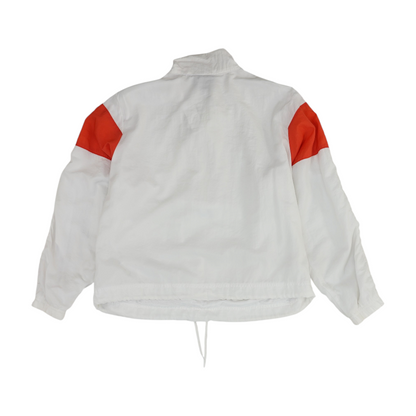 White Color Block 1/4 Zip Pullover