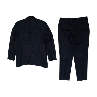 Navy Long Striped Suit