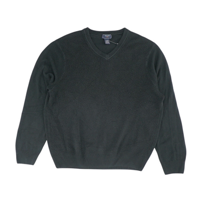 Black Solid Pullover Sweater