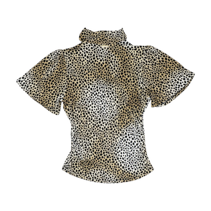 Brown Animal Print Blouse