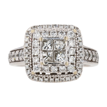3/4 ctw 14K White Gold Diamond Engagement Ring