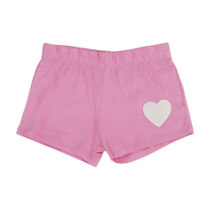 Pink Solid Knit Shorts