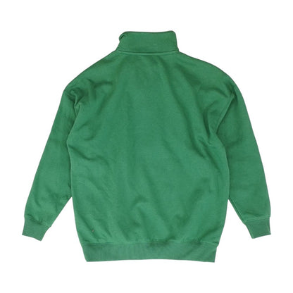 Green Solid 1/4 Zip Pullover