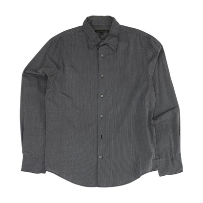 Gray Striped Long Sleeve Button Down