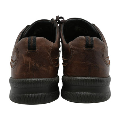 Brown Leather Lace Up Casual Shoes