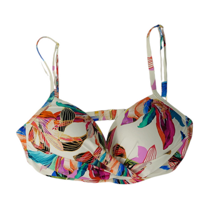White Floral Swim Top