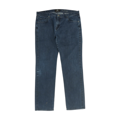 7 for All Mankind Navy Straight Jeans – Image 1