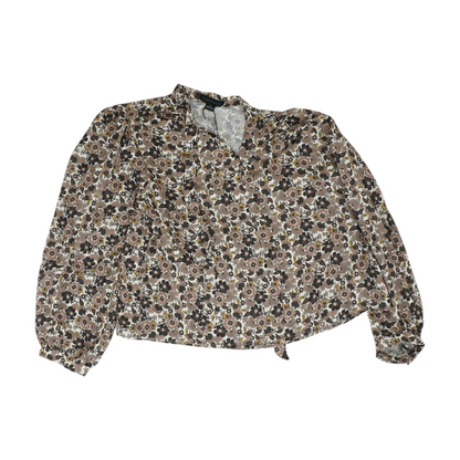 Brown Floral Blouse
