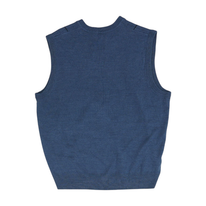 Blue Check Vest Sweater