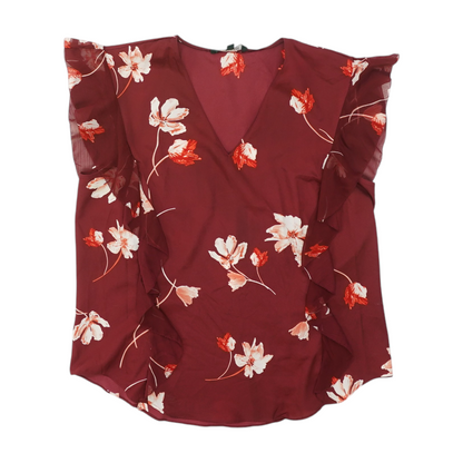 Maroon Floral Blouse