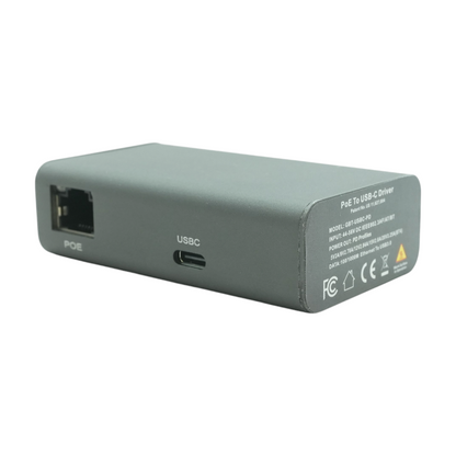 Gray Gigabit PoE++ to USB-C Converter
