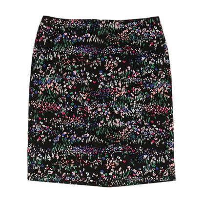 Black Petite Print Skirt