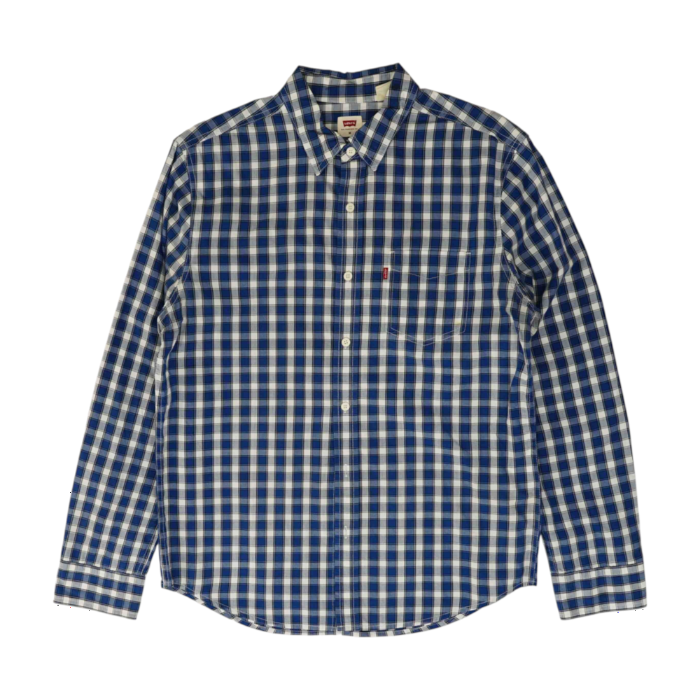 Blue Check Long Sleeve Button Down