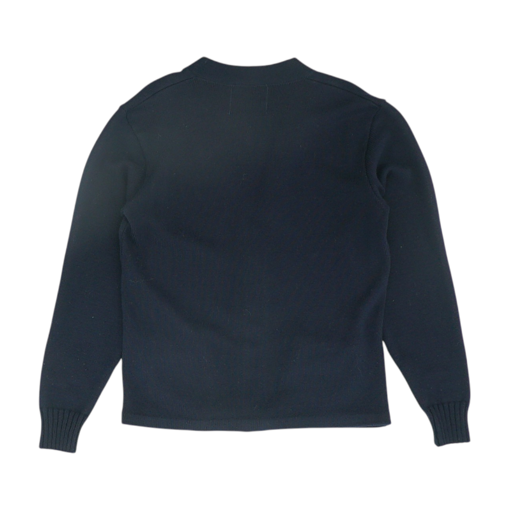 Navy Solid Cardigan Sweater
