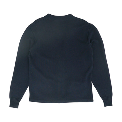 Navy Solid Cardigan Sweater