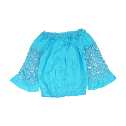 Blue Petite Blouse
