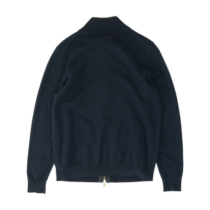 Navy Solid Cardigan Sweater