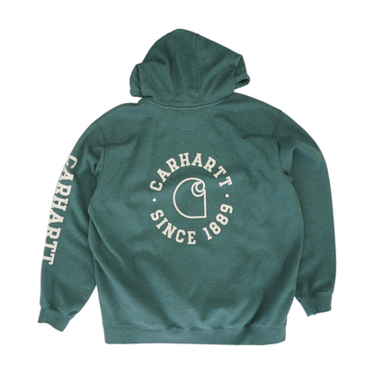 Green Solid Hoodie Pullover