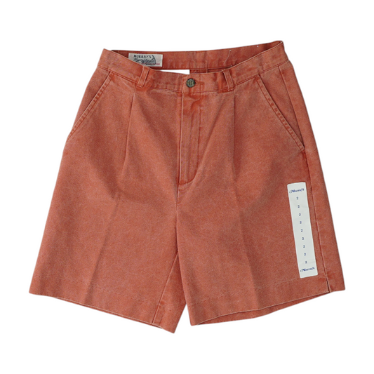 Red Solid Chino Shorts