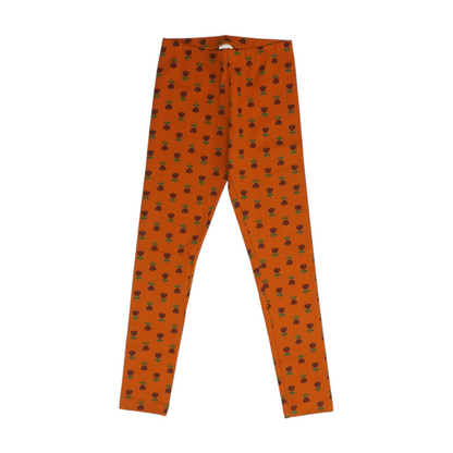 Rust Floral Fashion Leggings