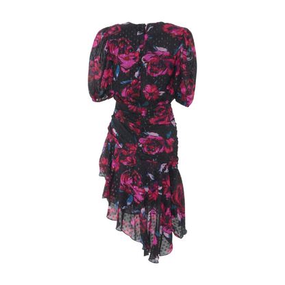 Black Floral Midi Dress
