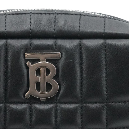 Black Quilted Leather Mini Lola Camera Bag