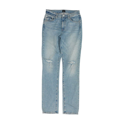 Blue High Rise Slim Leg Jeans