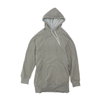 Gray Solid Hoodie Pullover