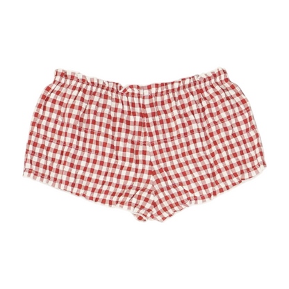 Red Check Chino Shorts