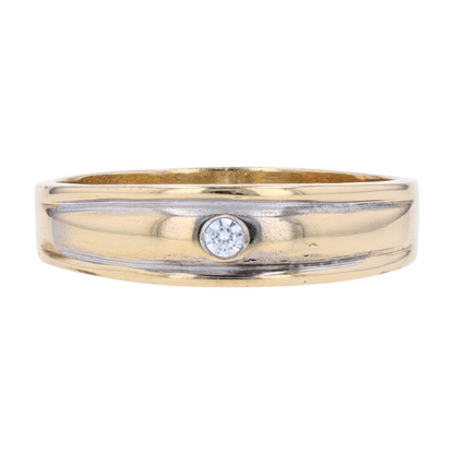 14K Two-Tone Gold Diamond Band