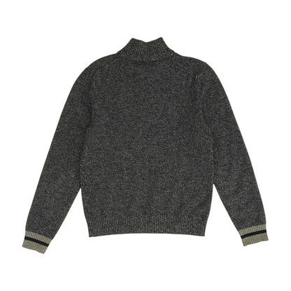 Blue Solid 1/4 Zip Sweater