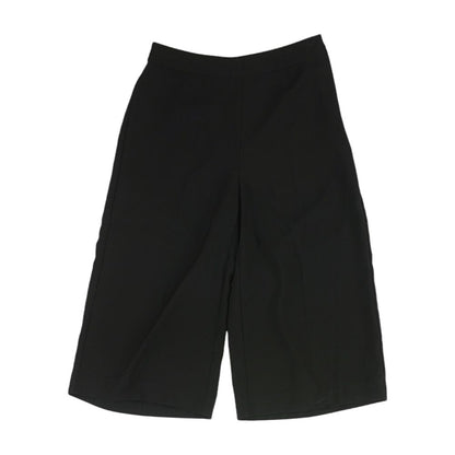 Black Solid Capri Pants