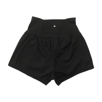 Black Solid Active Shorts
