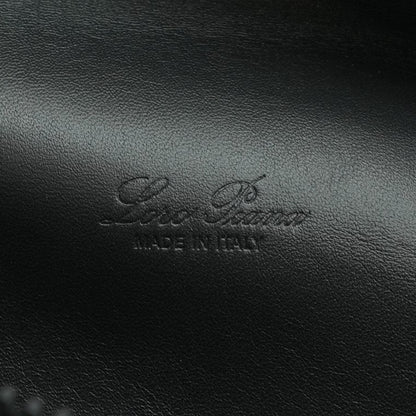 Black Grained Calfskin Leather Pouch