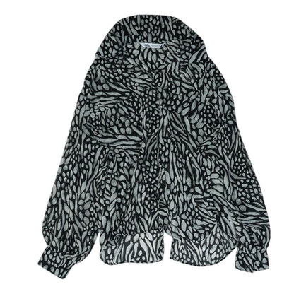 Black Animal Print Blouse