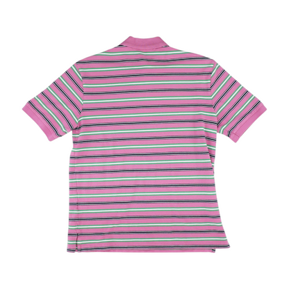 Pink Striped Short Sleeve Polo