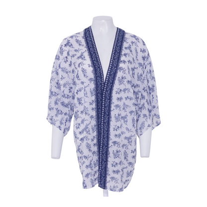 White Floral Cardigan