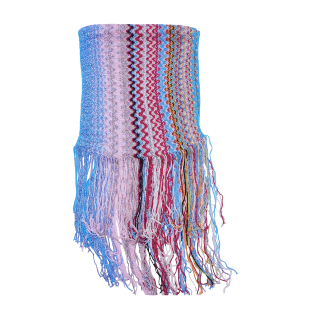 Missoni Multicolored Zig-Zag Viscose Fringed Scarf – Image 2