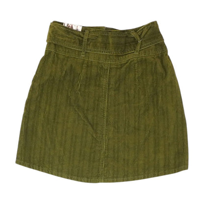 Olive Solid Midi Skirt