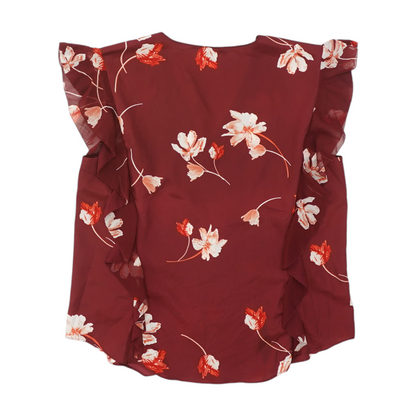 Maroon Floral Blouse