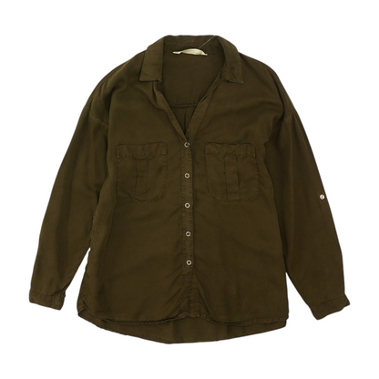 Green Button Down