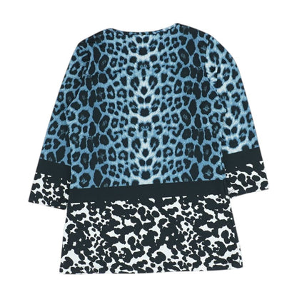 Blue Animal Print Blouse
