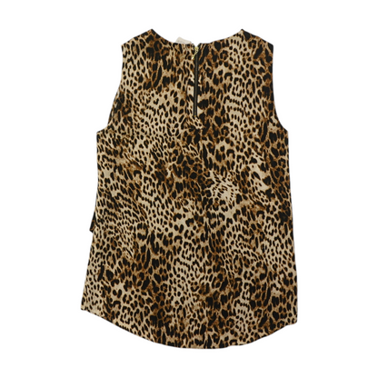 Brown Animal Print Blouse