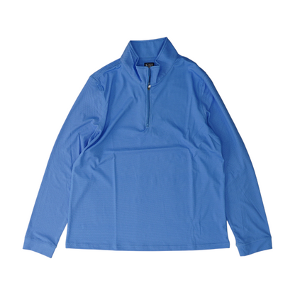 Blue Solid 1/4 Zip Pullover