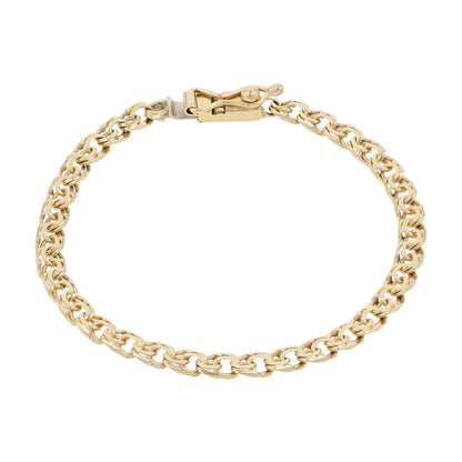 14K Gold Entwined Link Chain Bracelet