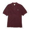 Burgundy Solid Short Sleeve Polo