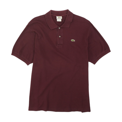 Burgundy Solid Short Sleeve Polo