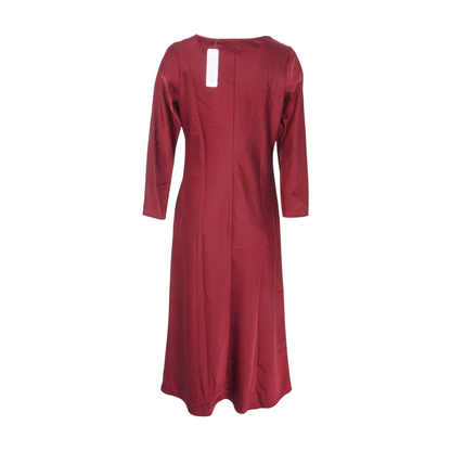 Maroon Petite Midi Dress